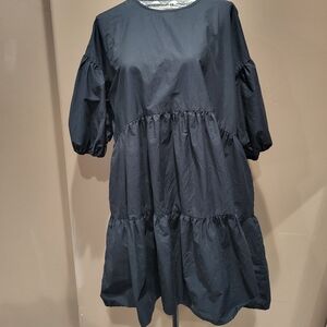 a new day Black Long Sleeve Tiered Dress